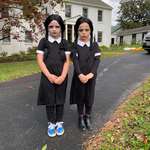 image for My daughters both wanted to be Wednesday Adams for Halloween