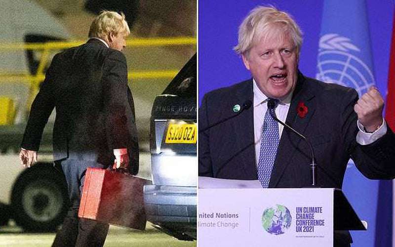 image for Boris Johnson defends using private jet for 400-mile trip back to London from climate summit