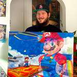 image for My latest oil painting! Really proud of this one! The transparency in Mario was a huge challenge!