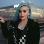 image for Blue hour portrait with blue hair