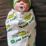 image for I dressed my baby up as a sandwich for Halloween and it amuses me.