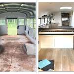 image for The before and after of my school bus home.