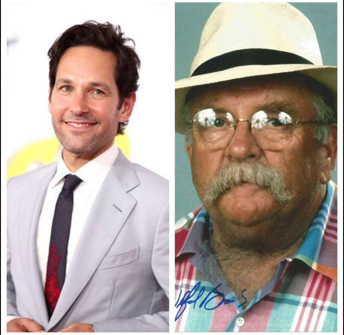 image showing Paul Rudd and Wilford Brimley, each at age 52