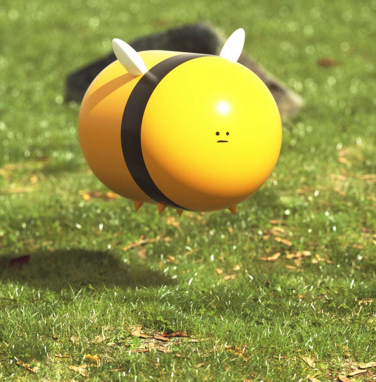 image showing I made a 3D render of Murvyns painting ‘bee’