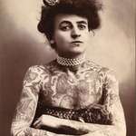 image for This is Maud Stevens Wagner in 1907. She was the first known female tattoo artist in the U.S.A.