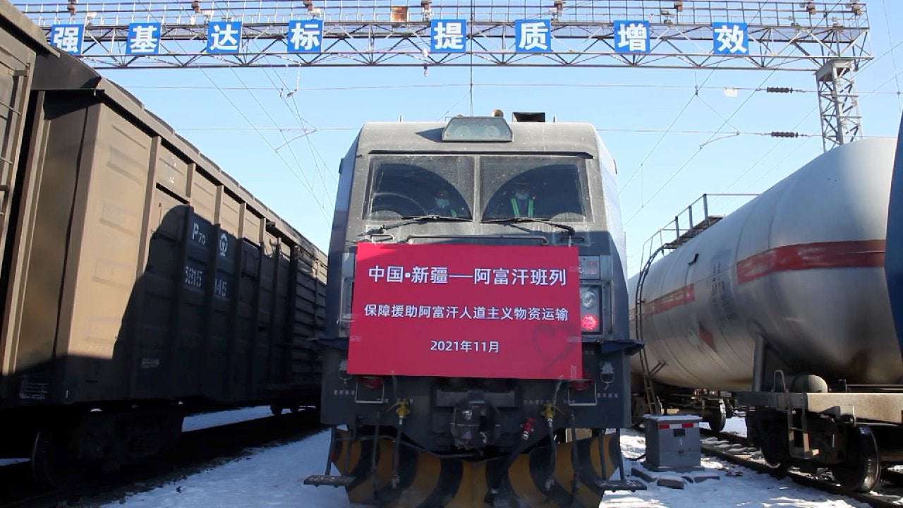image for Chinese freight train of winter supplies departs for Afghanistan