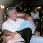 image for Jeffrey Epstein cuddling a sleeping young girl on his private jet around 2004