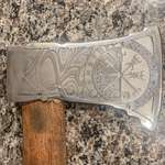 image for Iâ€™ve been etching axes for almost a year. Iâ€™ve been happy with my progress