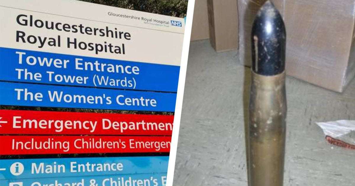 image for Bomb squad called to Gloucestershire Royal Hospital after man gets WWII mortar stuck up his bottom