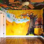 image for My friend just finished this Calvin and Hobbes mural