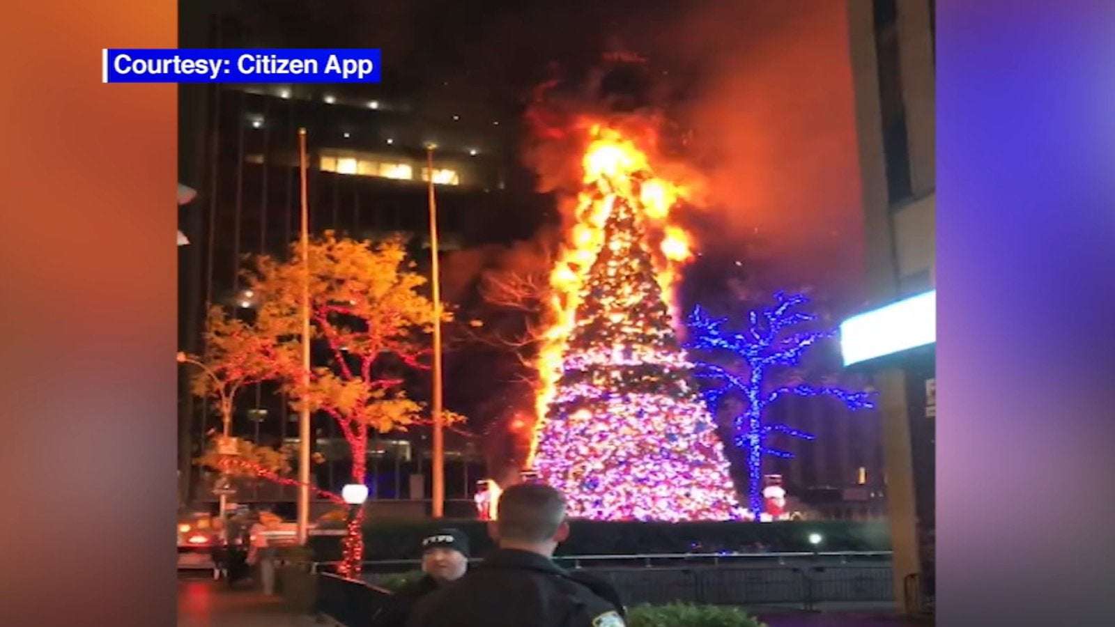image for Fox News Christmas tree set on fire in Midtown Manhattan; suspect identified
