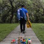 image for Mom sends son off to college by recreating classic Toy Story 3 scene.