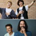 image for Bill and Ted. Then and now. Be excellent to each other.