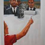 image for A painting entitled "Critical Race Theory" by Detroit artist Jonathan Harris.