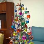 image for Experiments in our biotech lab mean we must come into the office so we decorated with a ChemisTree