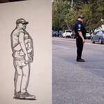 image for Somebody said, this cop looks like two little guys on a cop suit. So I drew it.