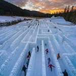image for World's largest snow maze, in Poland.