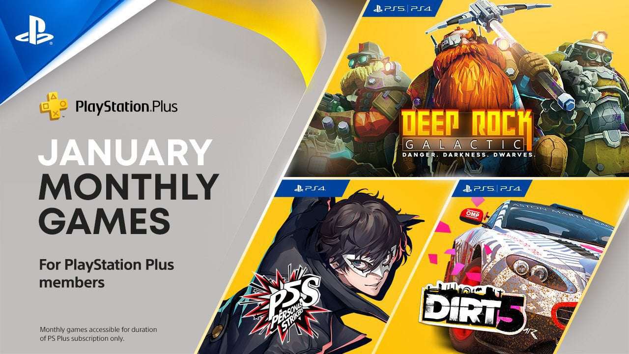 image for PlayStation Plus games for January: Persona 5 Strikers, Dirt 5, Deep Rock Galactic