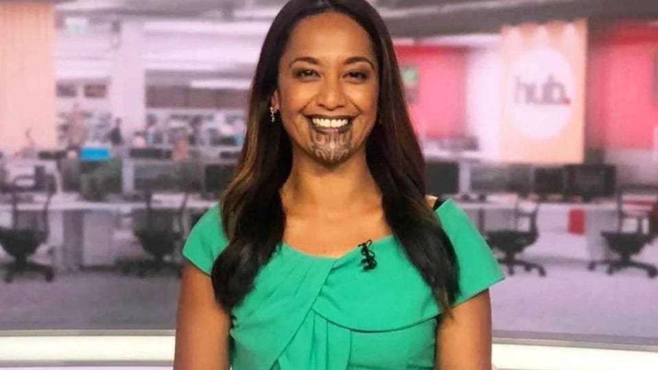image for Māori broadcaster becomes first to anchor news with traditional chin tattoo