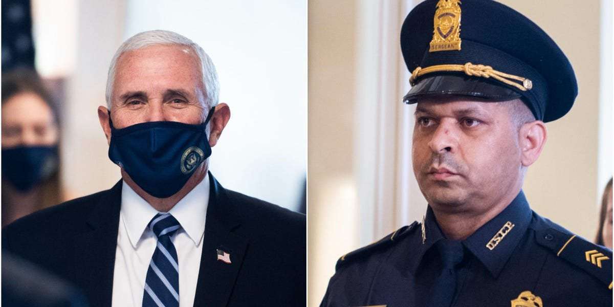 image for Capitol Officer Slams Pence for Dismissing Jan. 6: 'It's Pathetic. It's a Disgrace'