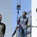image for An Iranian man smiles as he is about to be executed by hanging from a crane