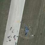 image for There is a crashed B2 stealth bomber on google maps. Location: Whiteman Air Force Base