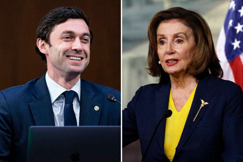 image for Jon Ossoff expected to snub Pelosi by pushing ban on Congress stock trades