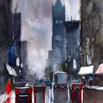 image for I painted Broadway in NYC in watercolor