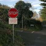 image for This stop sign I found in a rural part of Ireland from fed up locals