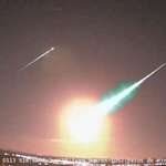 image for A meteor that fell in the state of Minas Gerais, Brazil, last night.