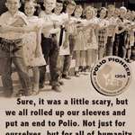 image for An actual ad for polio vaccine decades ago.