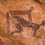 image for Cave painting, Oued Djaret, Algeria, 7-2000 BCE