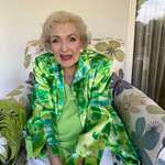 image for One of the last photos of Betty White, taken on 12/20/21. Courtesy of Betty’s official Facebook page