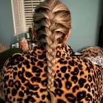 image for I learned how to braid my girlfriend’s hair during Covid. This is my best French braid to date.