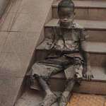 image for "The invisibility of poverty", a powerful artwork by street artist Kevin Lee