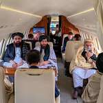 image for The Taliban delegation onboard a private jet on their way to Norway!