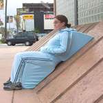 image for This person designed leisure suits for the homeless so they can sleep on anti-homeless architecture