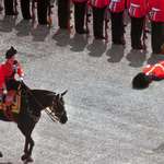 image for Guard Passing Out as The Queen Rides Past During a Parade in 1970