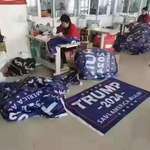 image for Trump 2024 flags being sewn in a Chinese factory… MERICA!!!