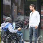 image for Tobey Maguire helps a homeless man by offering him lunch and his company