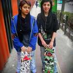 image for Two Iranian skater girls in Tehran, Iran