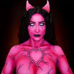 image for [OC] I bodypainted myself into a Valentine's Demon. I hope you like it!