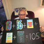 image for There's no birthday card for someone turning 105 so my aunt improvised!