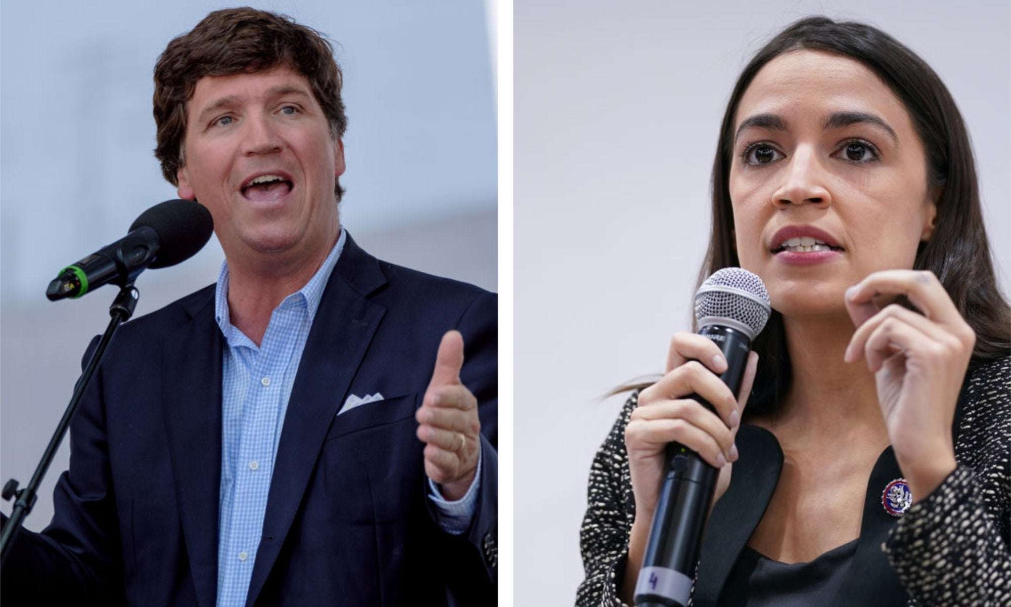 image for AOC Slams Tucker Carlson as 'Trash' After He Calls Her 'Rich White Lady'