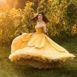 image for [OC] My dream dress in action! (I designed & sewed every stitch of this Princess Belle ballgown)