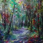 image for Just finished. My oil painting : "Enchanting forest shadows."