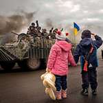 image for [OC] Ukrainian kids paying their respect to Ukrainian troops