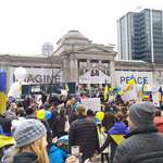 image for Huge rally for Ukraine today in Vancouver, Canada 💪🇺🇦💖🇨🇦 IMAGINE PEACE [OC]