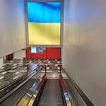 image for [OC] local mall stopped showing ads on all their screens, instead showing Ukrainian flag