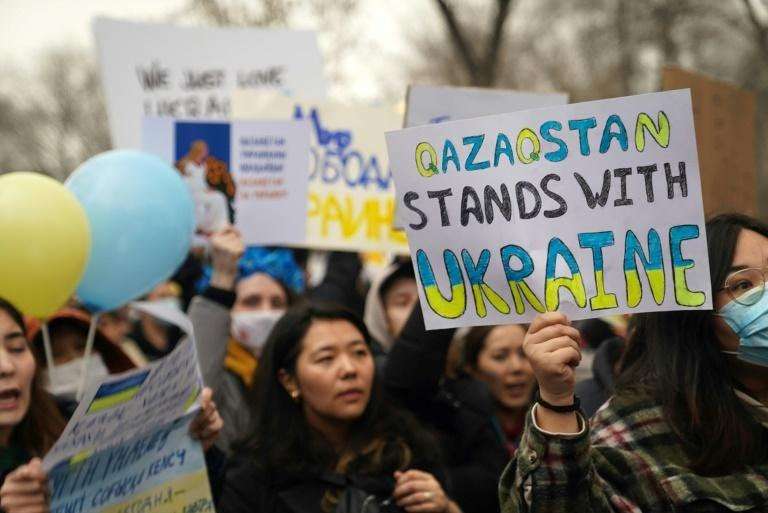 image for Russia Ally Kazakhstan Permits Large Pro-Ukraine Rally Amid Sanctions Fears
